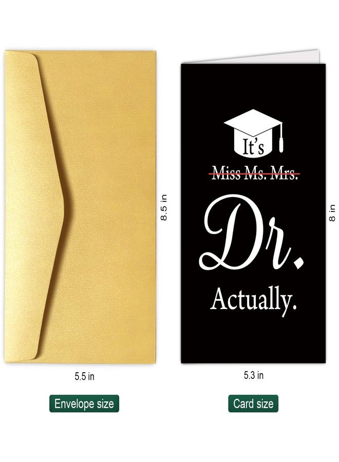 Chenive Doctorate PhD Graduation Card for Her, Funny Doctor Gifts for Women, Medical School Graduation Card, Congratulation Card for Doctoral Graduates, It's Dr Actually - Image 2